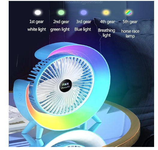 VENTILADOR G RECARGABLE CON LUZ